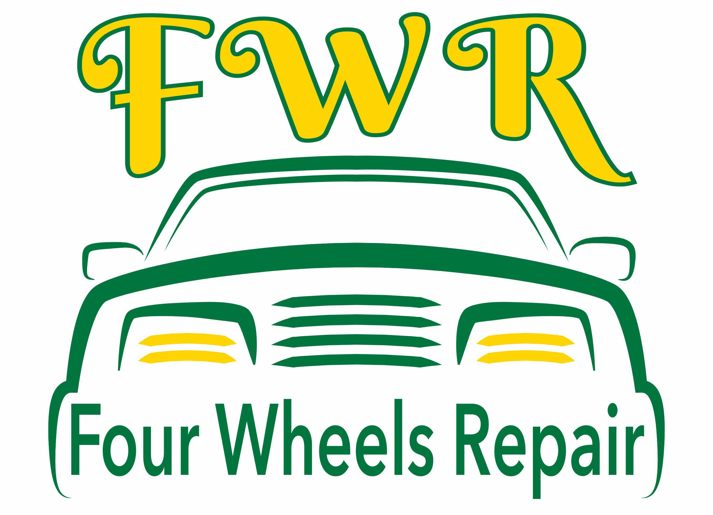 Four Wheels Repair Logo